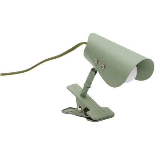 Malá zelená kovová stolní lampa s klipem Kave Home Jula Kave Home