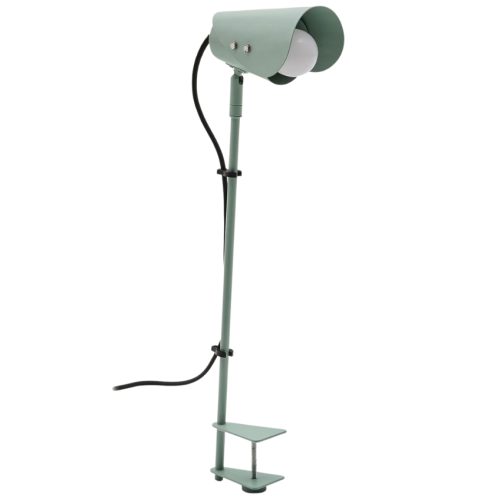 Zelená kovová stolní lampa s klipem Kave Home Jula Kave Home