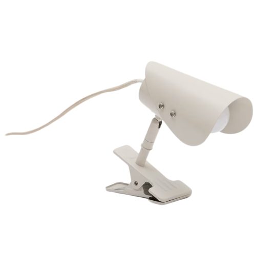 Malá šedá kovová stolní lampa s klipem Kave Home Jula Kave Home