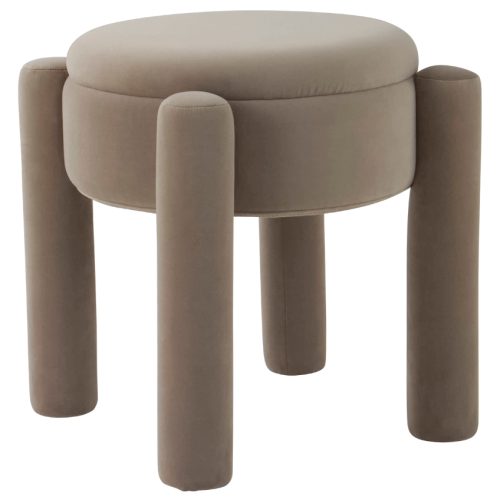 Jotex Béžová sametová stolička JADE 46 cm Jotex