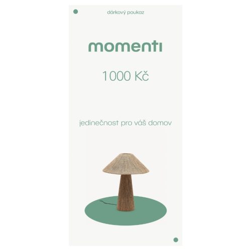 momenti Designový poukaz 1000 Kč momenti