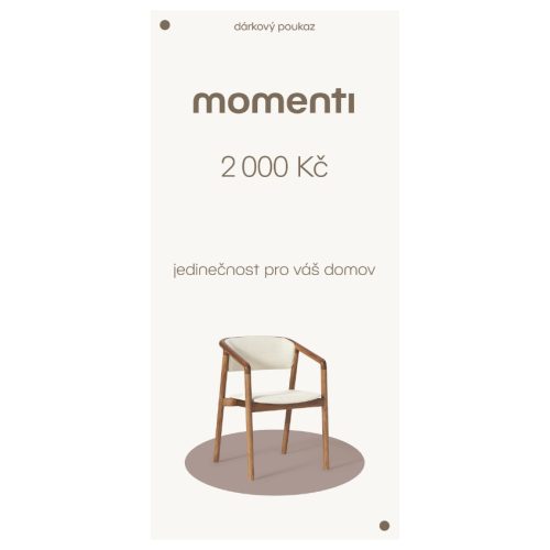momenti Designový e-poukaz 2000 Kč momenti