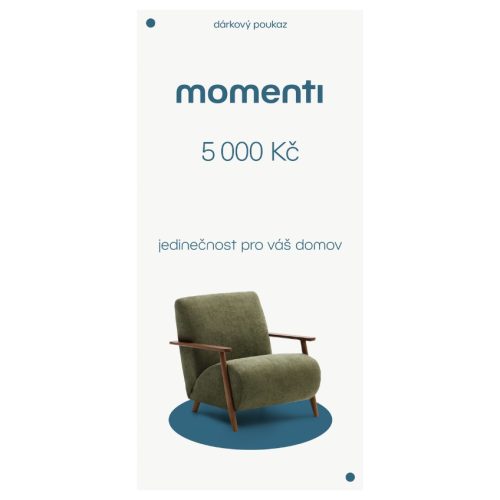 momenti Designový e-poukaz 5000 Kč momenti