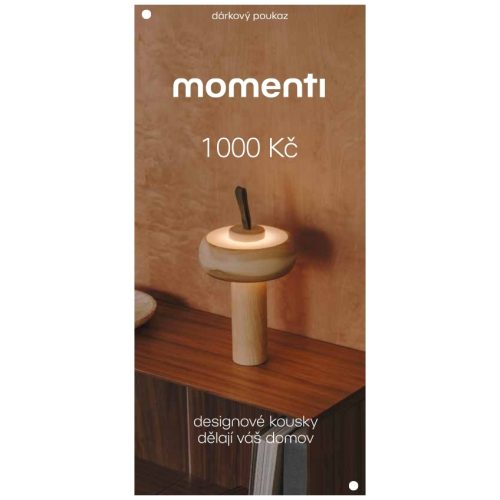 momenti Designový e-poukaz 1000 Kč momenti