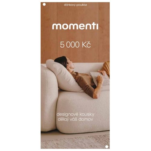 momenti Designový e-poukaz 5000 Kč momenti