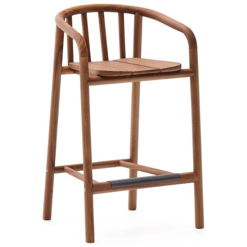 Teaková zahradní barová židle Kave Home Turqueta 65 cm Kave Home