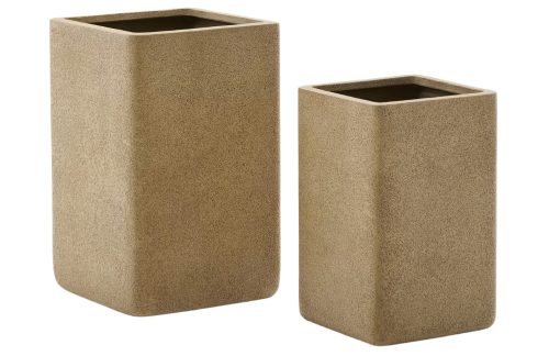 Set dvou žlutých zahradních květináčů Kave Home Minoa I. Kave Home