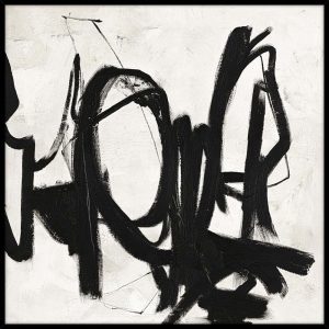 Ručně malovan&yacute; obraz 100x100 cm Playblack 2 &ndash; Malerifabrikken Malerifabrikken