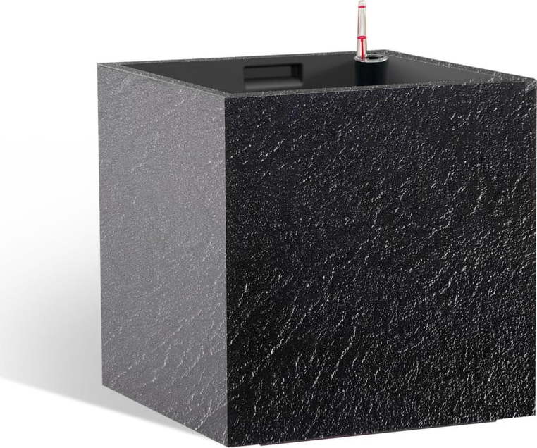 Samozavlažovací květináč z recyklovaného plastu Cubico Stone – Flower Lover Flower Lover