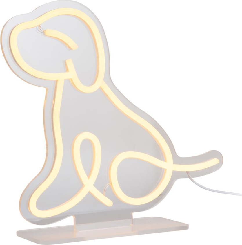 Žlutá LED neonová světelná dekorace 5 W Sitting Dog – Leitmotiv Leitmotiv