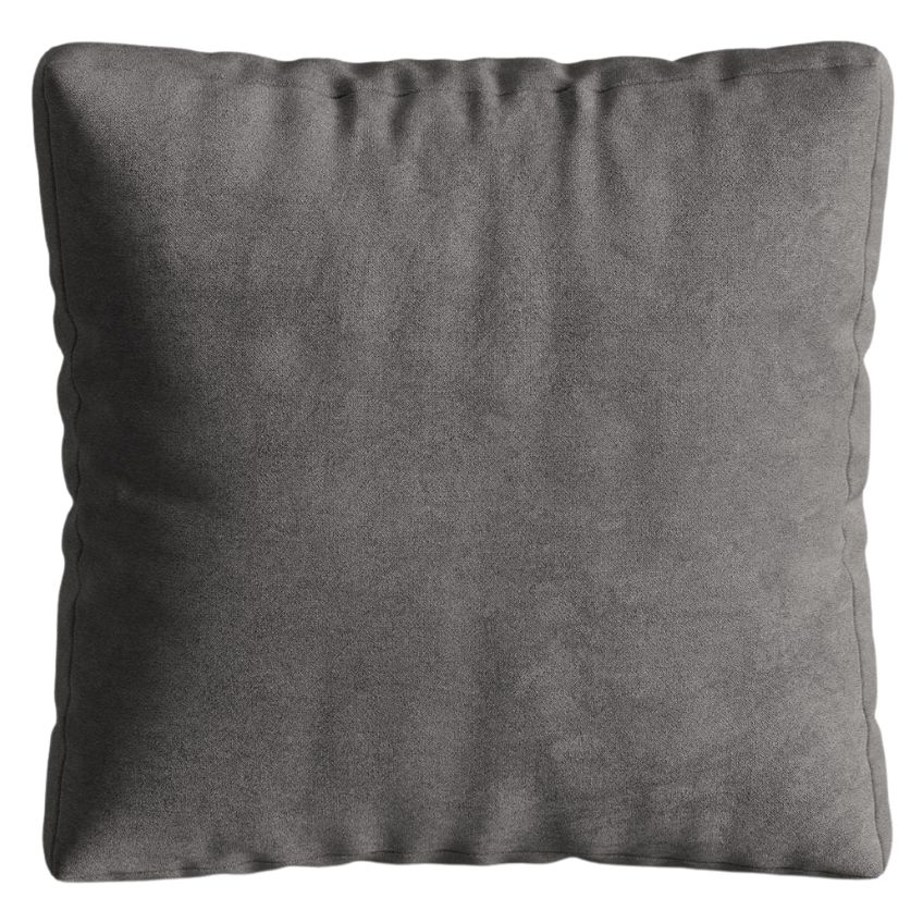 Šedý sametový polštář MICADONI Martina 65 x 65 cm Micadoni