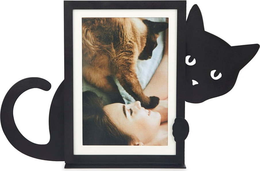 Černý kovový stojací rámeček 31x19