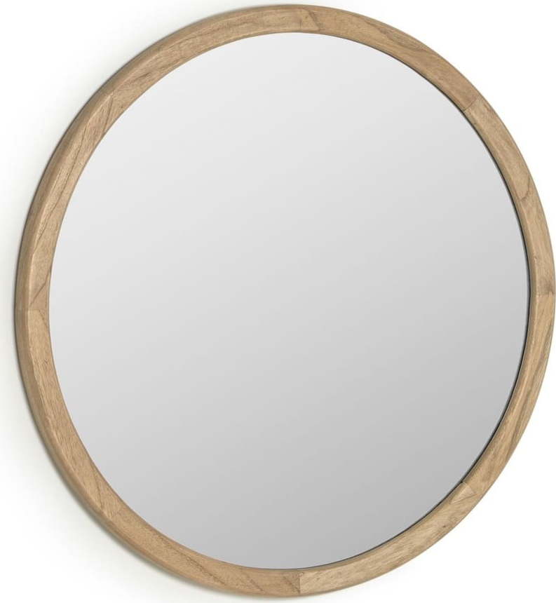 Nástěnné zrcadlo s dřevěným rámem ø 80 cm Alum – Kave Home Kave Home