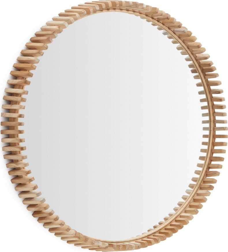 Nástěnné zrcadlo s dřevěným rámem ø 80 cm Polke – Kave Home Kave Home