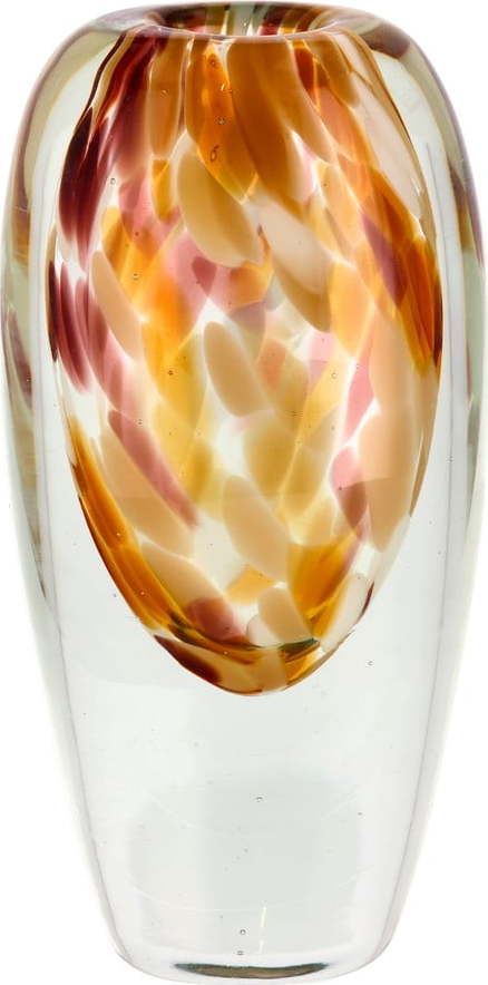 Oranžová skleněná ručně vyrobená váza (výška 21 cm) Otea – Villa Collection Villa Collection