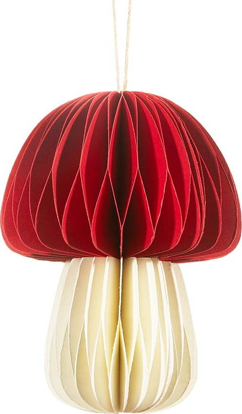 Papírová ručně vyrobená vánoční ozdoba ø 5 cm Honeycomb Mushroom – Sass & Belle Sass & Belle