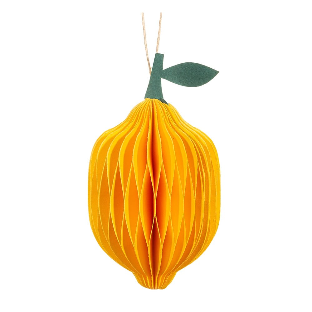 Papírová ručně vyrobená vánoční ozdoba ø 6 cm Lemon Honeycomb – Sass & Belle Sass & Belle