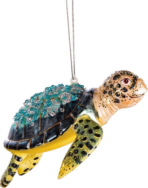 Ručně vyrobená vánoční ozdoba 4 cm Turtle – Sass & Belle Sass & Belle