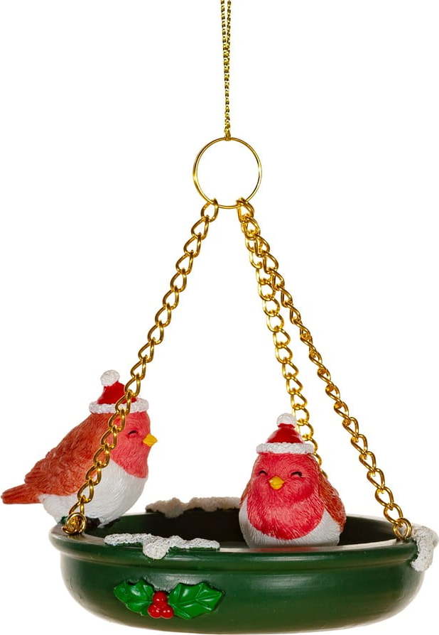 Ručně vyrobená vánoční ozdoba z polyresinu ø 7 cm Bird Bath – Sass & Belle Sass & Belle