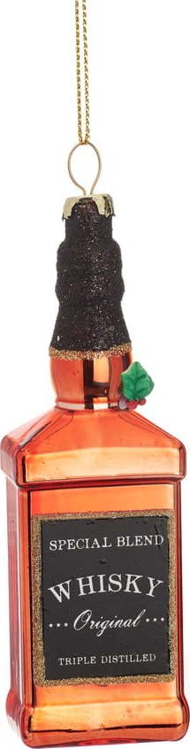 Skleněná ručně vyrobená vánoční ozdoba 12 cm Whisky Bottle – Sass & Belle Sass & Belle