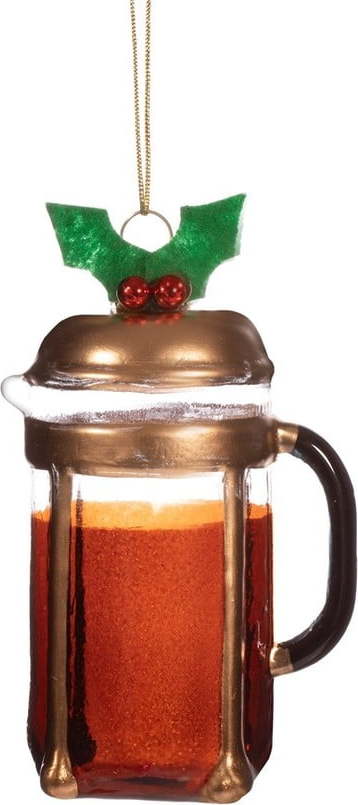 Skleněná ručně vyrobená vánoční ozdoba ø 5