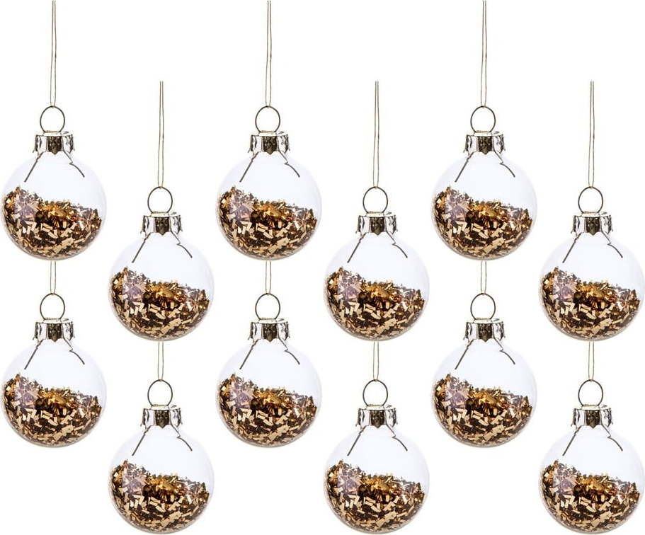 Skleněné vánoční koule v sadě 12 ks ø 3 cm Gold Mini – Sass & Belle Sass & Belle