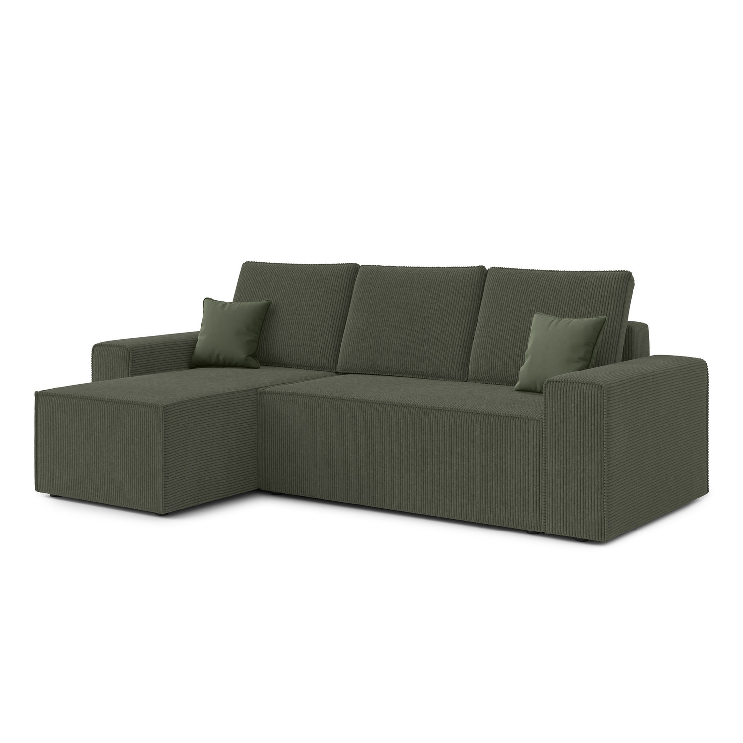 Rozkládací rohová sedací souprava PONTE Levá Zelená