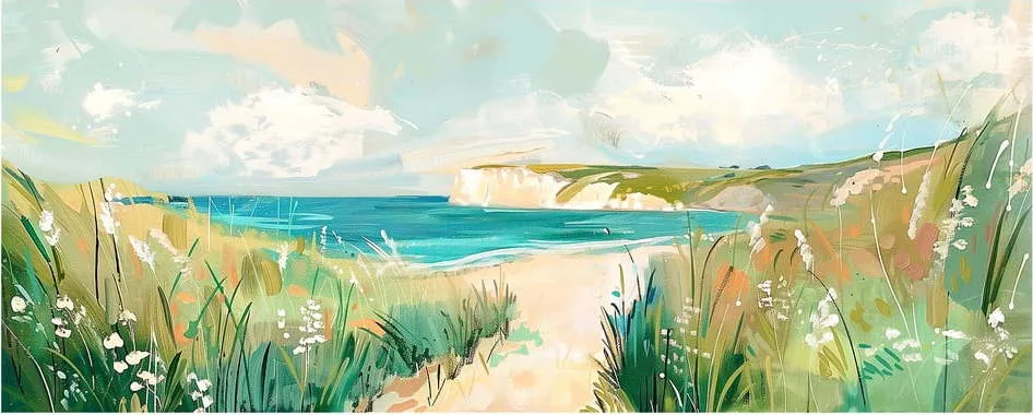 Obraz 60x150 cm Gouache Sea – Styler