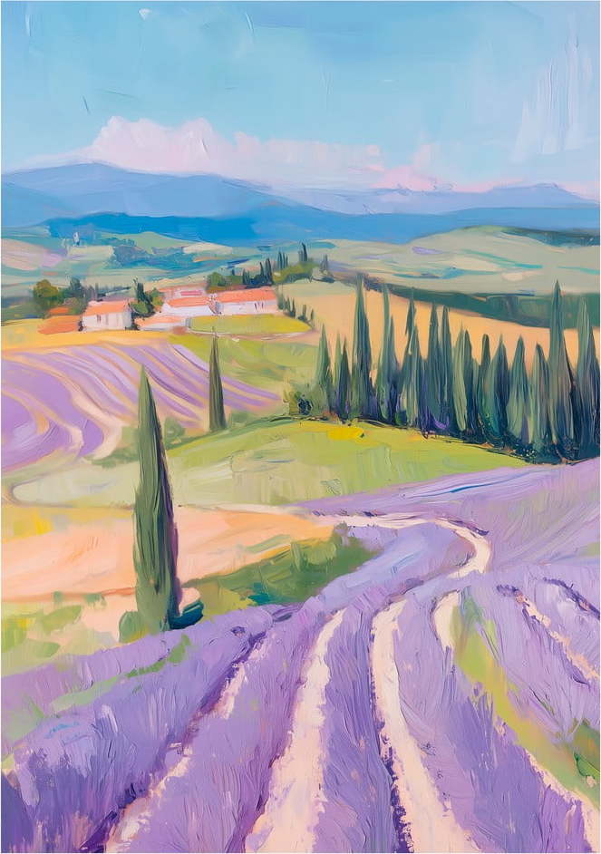 Obraz 70x100 cm Purple Fields – Styler Styler