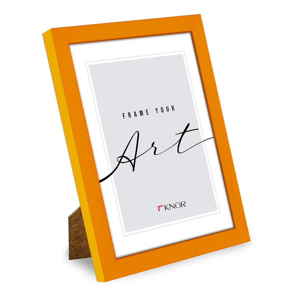 Oranžový stojací/na zeď rámeček 12x17 cm – knor knor