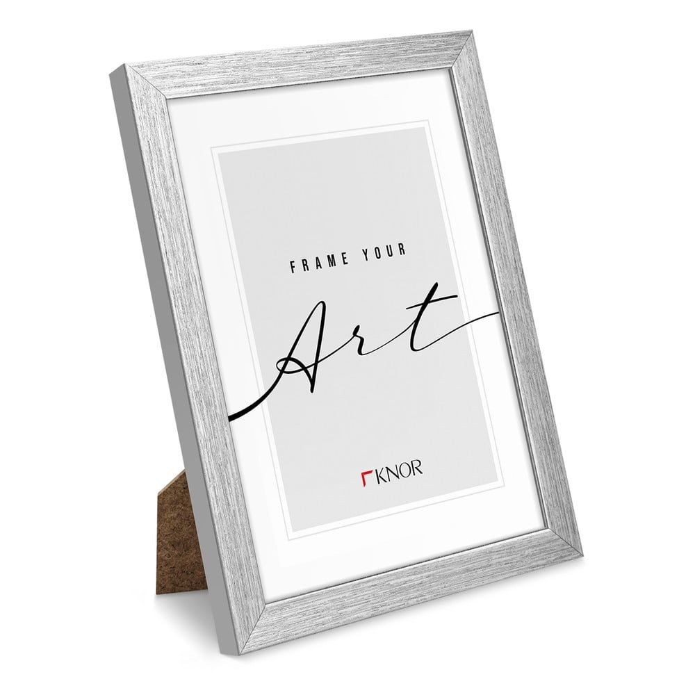 Stojací/na zeď rámeček ve stříbrné barvě 20x26 cm – knor knor
