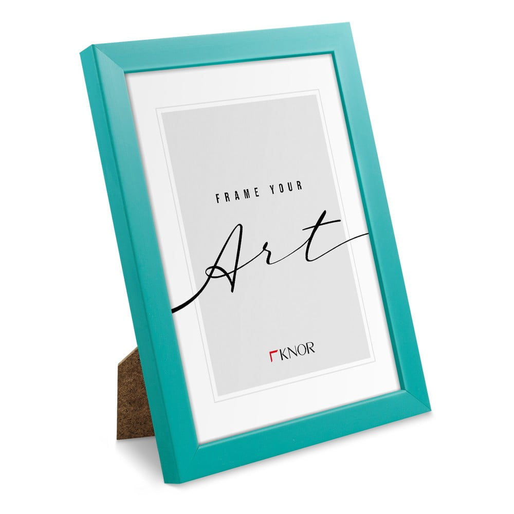 Tyrkysový stojací/na zeď rámeček 20x26 cm – knor knor