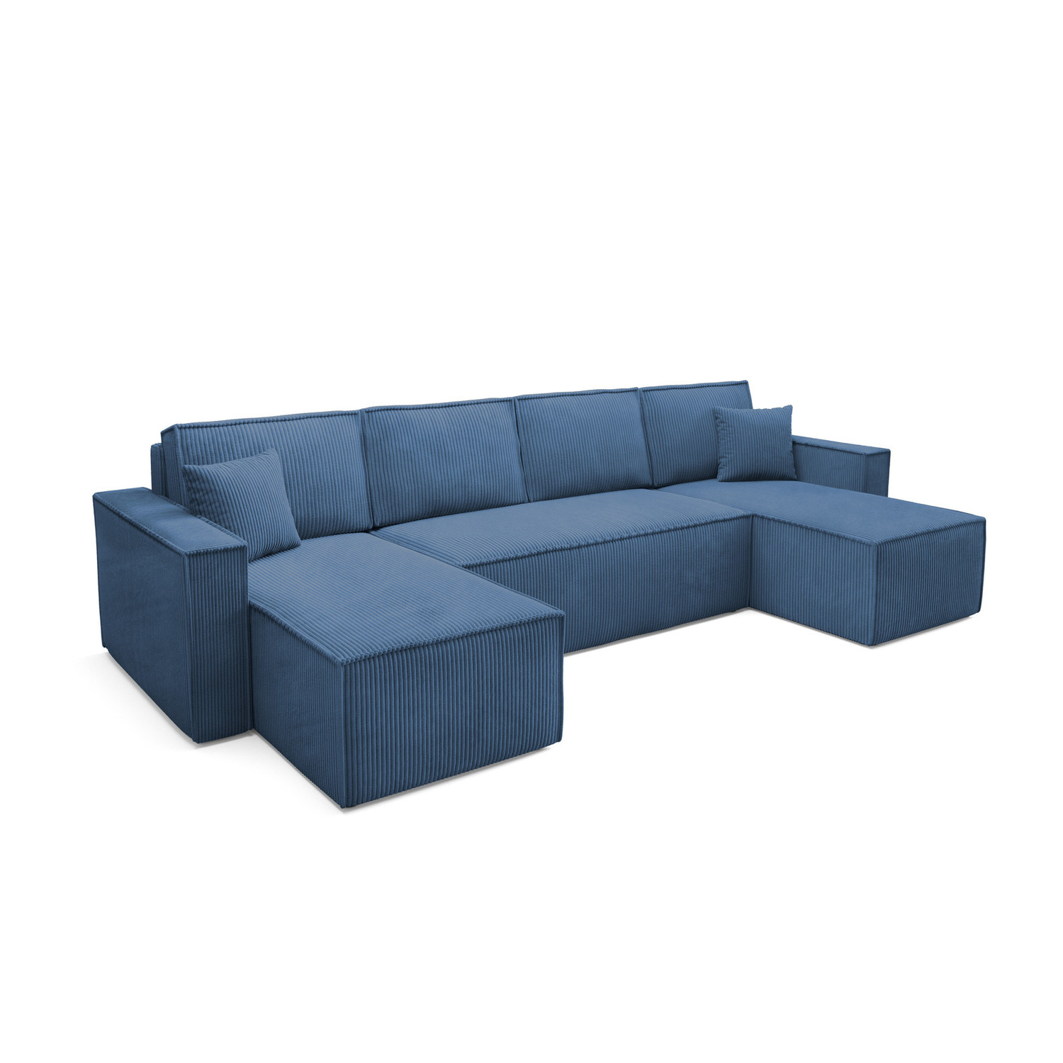 Rozkládací sedací souprava BASIC U Modrá