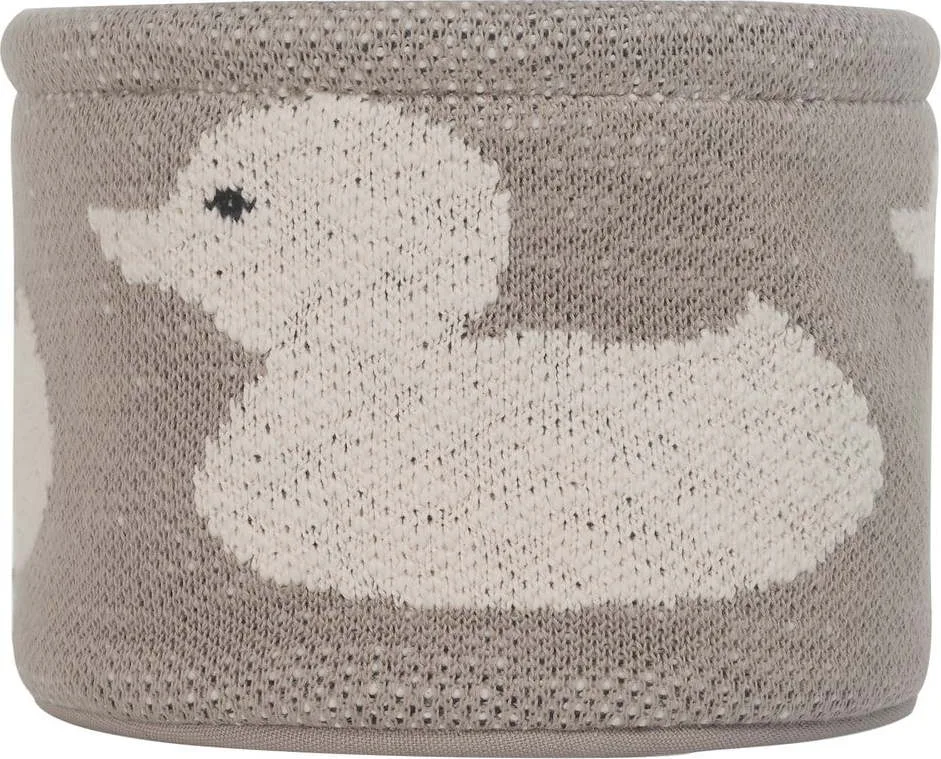 Béžový bavlněný organizér Kindsgut Duck, ø 16 cm