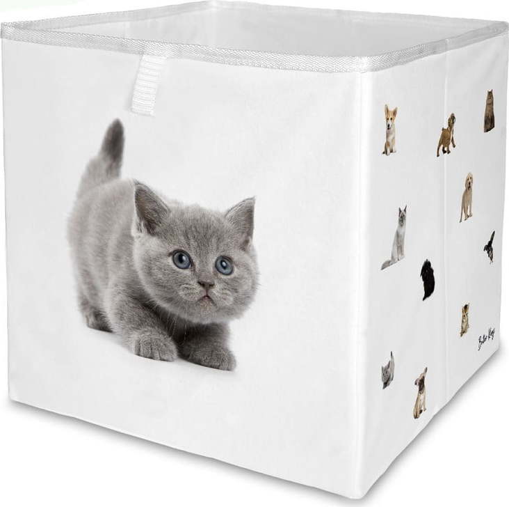 Bílý látkový dětský organizér na hračky 32x32x32 cm The Cutest Ones – Butter Kings Butter Kings
