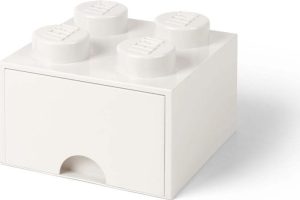 B&iacute;l&yacute; &uacute;ložn&yacute; box čtverec LEGO&reg; LEGO