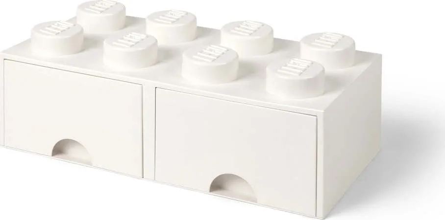 Slonovinově bílý úložný box se dvěma šuplíky LEGO®