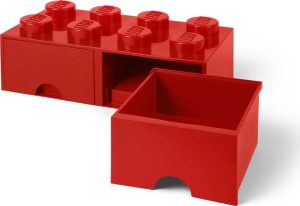 Červen&yacute; &uacute;ložn&yacute; box se dvěma &scaron;upl&iacute;ky LEGO&reg; LEGO