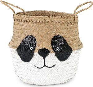 Dětsk&yacute; ko&scaron; na hračky z mořsk&eacute; tr&aacute;vy v b&iacute;lo-př&iacute;rodn&iacute; barvě &oslash; 25x24 cm Panda &ndash; Compactor Compactor