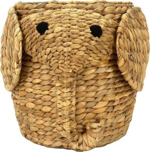 Dětsk&yacute; ko&scaron; na hračky z vodn&iacute;ho hyacintu v př&iacute;rodn&iacute; barvě &oslash; 30x35 cm Elephant &ndash; Compactor Compactor