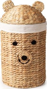 Dětsk&yacute; ko&scaron; na hračky z vodn&iacute;ho hyacintu v př&iacute;rodn&iacute; barvě &oslash; 30x56 cm Bear &ndash; Compactor Compactor