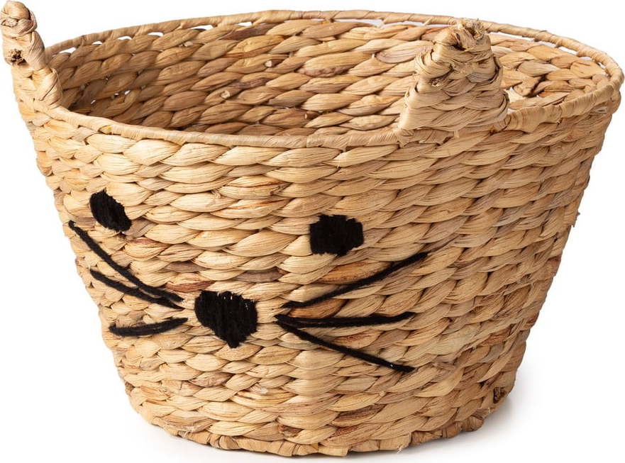 Dětský koš na hračky z vodního hyacintu v přírodní barvě ø 35x26 cm Cat – Compactor Compactor