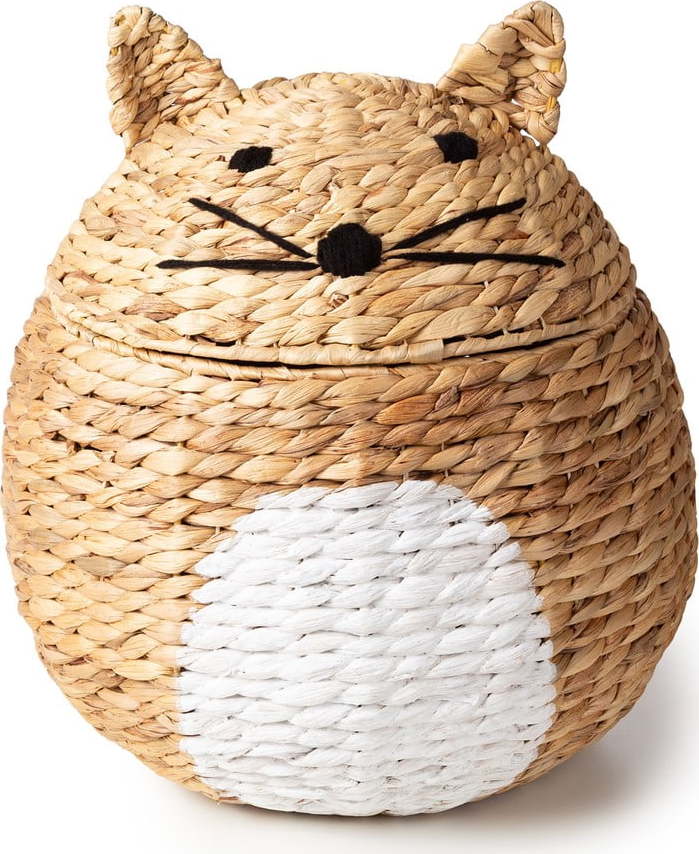 Dětský koš na hračky z vodního hyacintu v přírodní barvě ø 40x43 cm Cat – Compactor Compactor