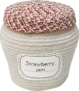 Kr&eacute;mov&yacute; l&aacute;tkov&yacute; dětsk&yacute; ko&scaron; na hračky &oslash; 20x23 cm Jam Jar &ndash; Lorena Canals Lorena Canals