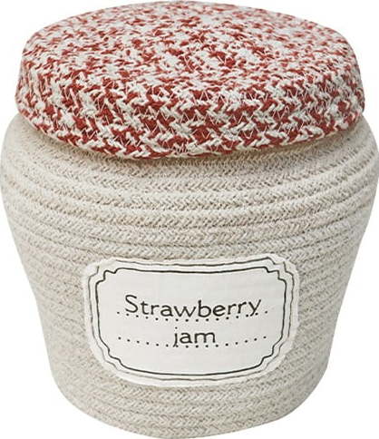 Krémový látkový dětský koš na hračky ø 20x23 cm Jam Jar – Lorena Canals Lorena Canals