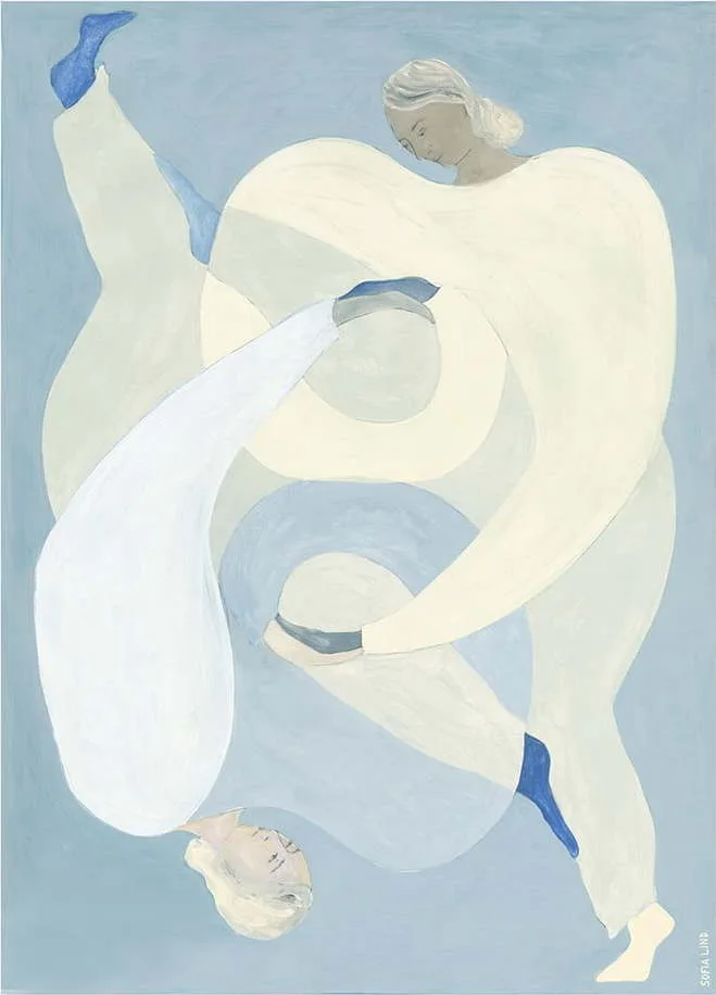 Plakát 50x70 cm Hold You - Blue – Sofia Lind – The Poster Club