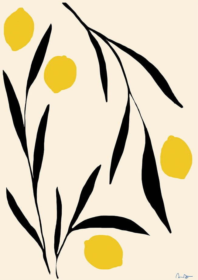 Plakát 50x70 cm Lemon – The Poster Club The Poster Club