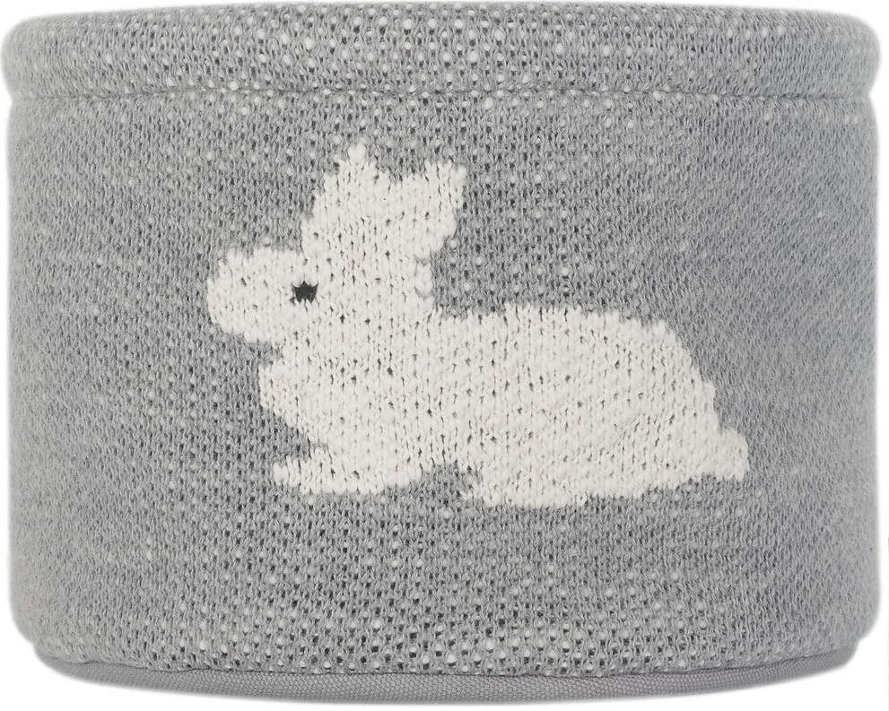 Šedý bavlněný organizér Kindsgut Bunny, ø 16 cm