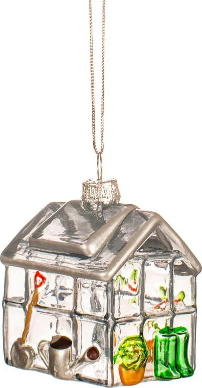 Skleněná ručně vyrobená vánoční ozdoba 5 cm Greenhouse – Sass & Belle