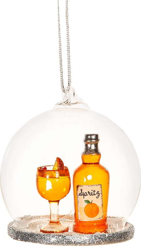 Skleněná ručně vyrobená vánoční ozdoba ø 8 cm Christmas Spritz – Sass & Belle Sass & Belle